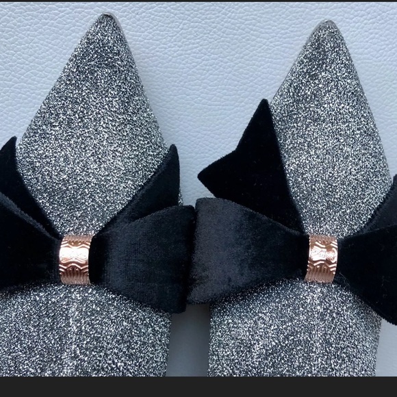 Ted Baker Lurex Bow Kitten Heel Bootie - Picture 2 of 9